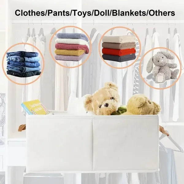 Foldable Clothes Storage Box - Wardrobe Organizer with Window view 3 for pantry food storage and kitchen organization