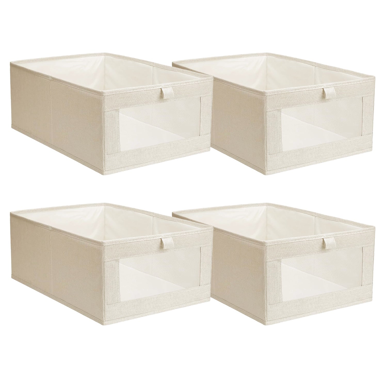 Foldable Linen Closet Storage Bins Set for closet and bedroom storage