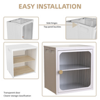 Foldable Steel-Wood Storage Cabinet with Door view 2 for closet and bedroom storage