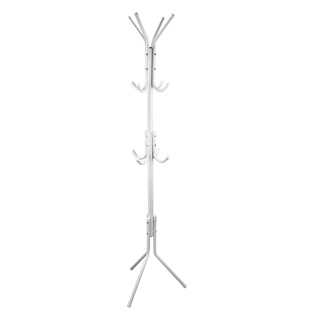 Freestanding Coat and Hat Rack with 8 Hooks view 2 for entryway organization and shoe storage