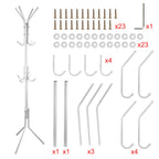 Freestanding Coat and Hat Rack with 8 Hooks view 5 for entryway organization and shoe storage