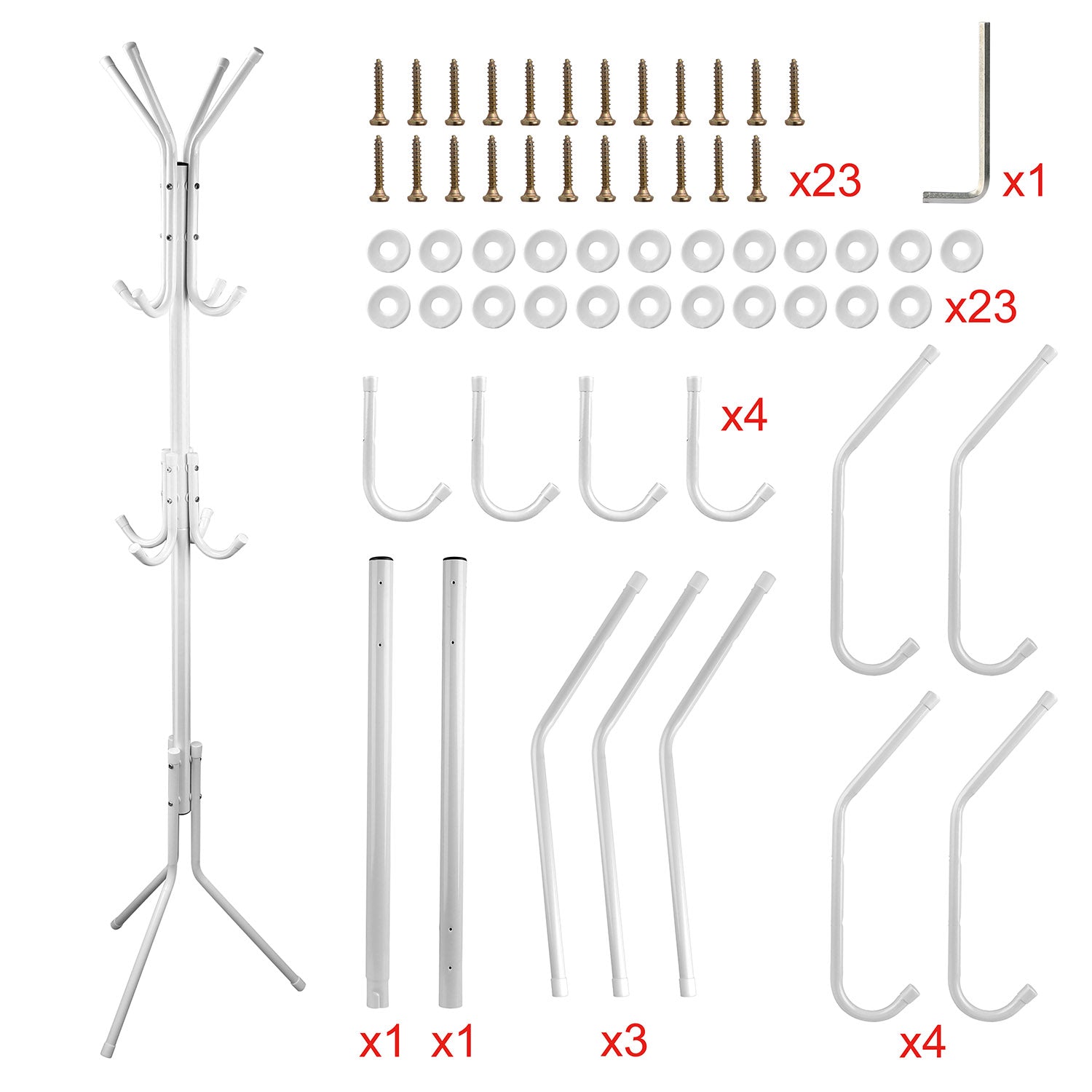 Freestanding Coat and Hat Rack with 8 Hooks view 5 for entryway organization and shoe storage