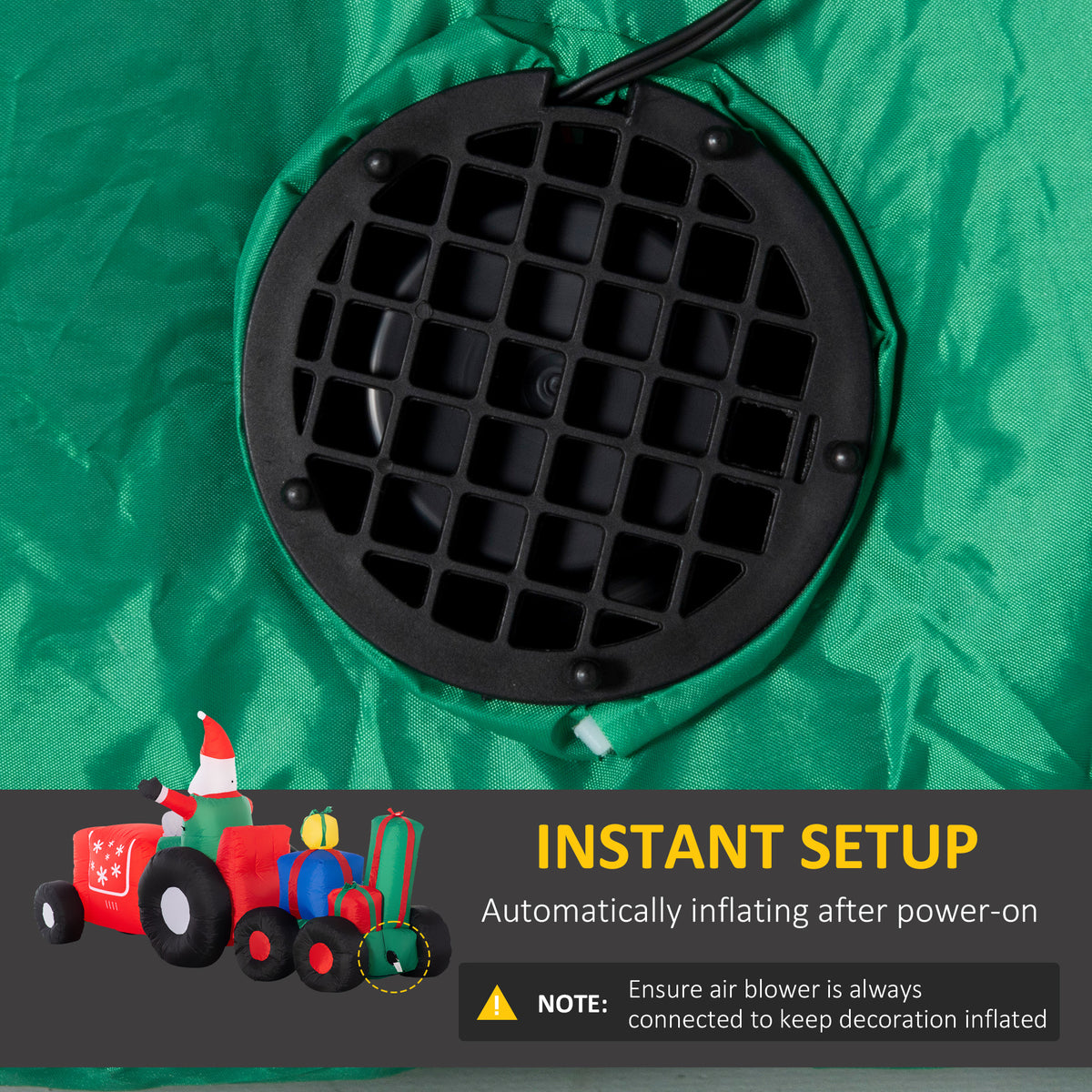 Internal fan and continuous-inflation instruction