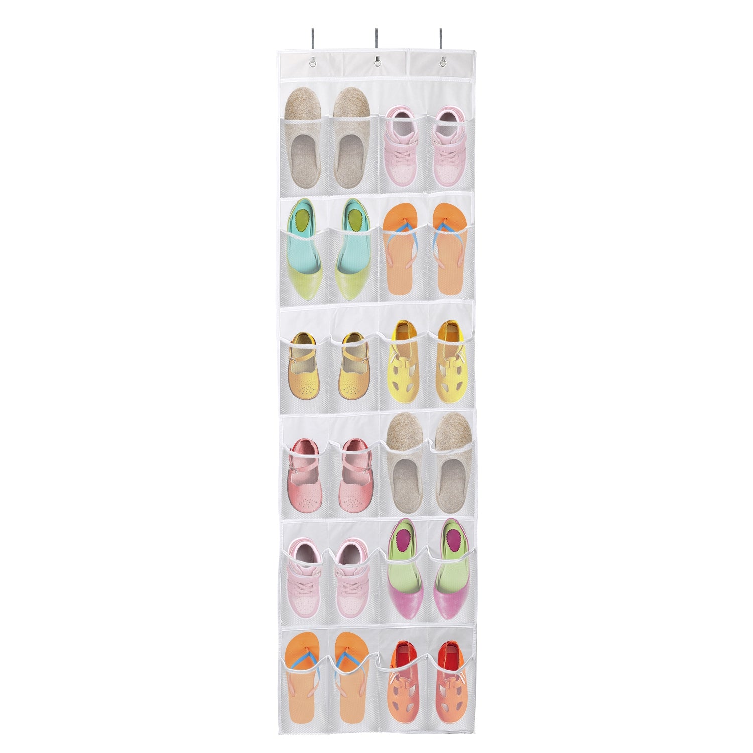Over-Door 24-Pocket Hanging Shoe Organizer view 8 for entryway organization and shoe storage