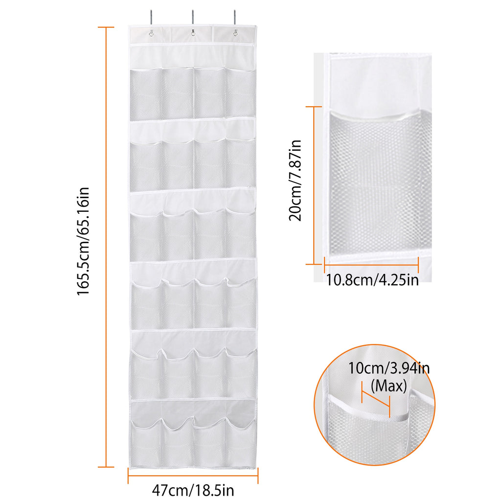 Over-Door 24-Pocket Hanging Shoe Organizer view 10 for entryway organization and shoe storage