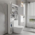 Over-Toilet Farmhouse Storage Cabinet with Doors view 2 for bathroom organization and vanity storage