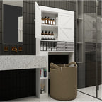 Over-Toilet Farmhouse Storage Cabinet with Doors view 3 for bathroom organization and vanity storage