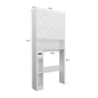 Over-Toilet Farmhouse Storage Cabinet with Doors view 4 for bathroom organization and vanity storage