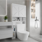 Over-Toilet Farmhouse Storage Cabinet with Doors view 9 for bathroom organization and vanity storage