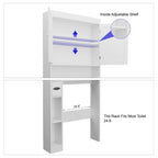 Over-Toilet Farmhouse Storage Cabinet with Doors view 10 for bathroom organization and vanity storage