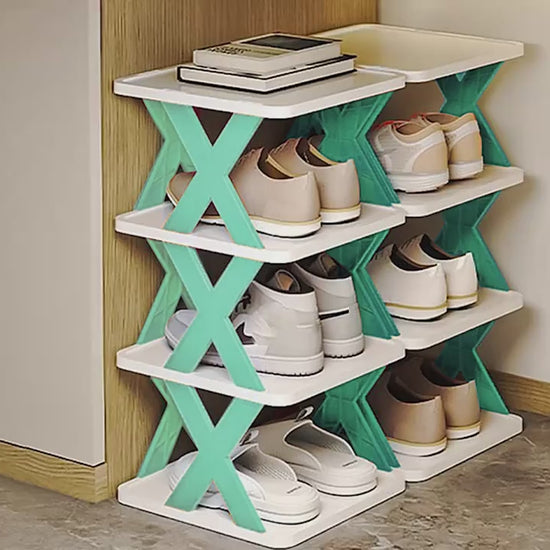 9-Tier Stackable Shoe Rack | Vertical Space-Saving Shoe Organizer for Entryway & Closet-SROYAS 