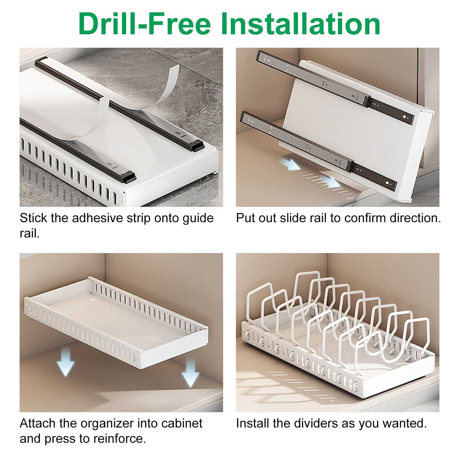 Pull Out Pots And Pans Cabinet Organizer view 4 for kitchen organization and cabinet storage