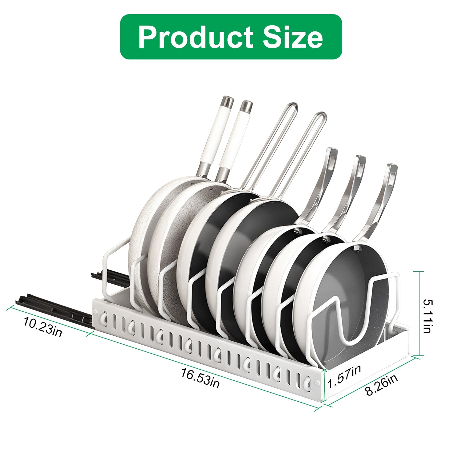 Pull Out Pots And Pans Cabinet Organizer view 5 for kitchen organization and cabinet storage