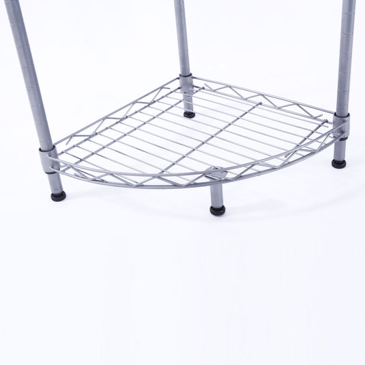 Lower curved shelf and support feet detail