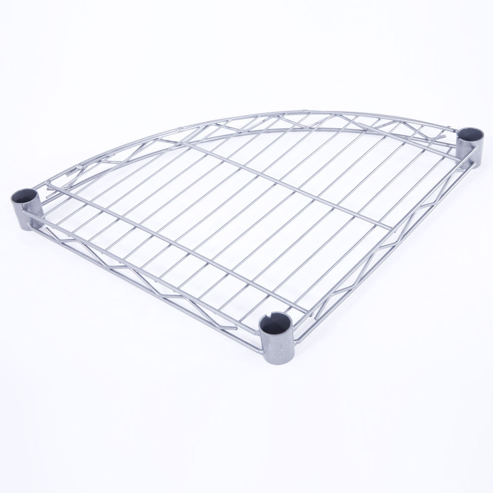 Single sector-shaped wire shelf