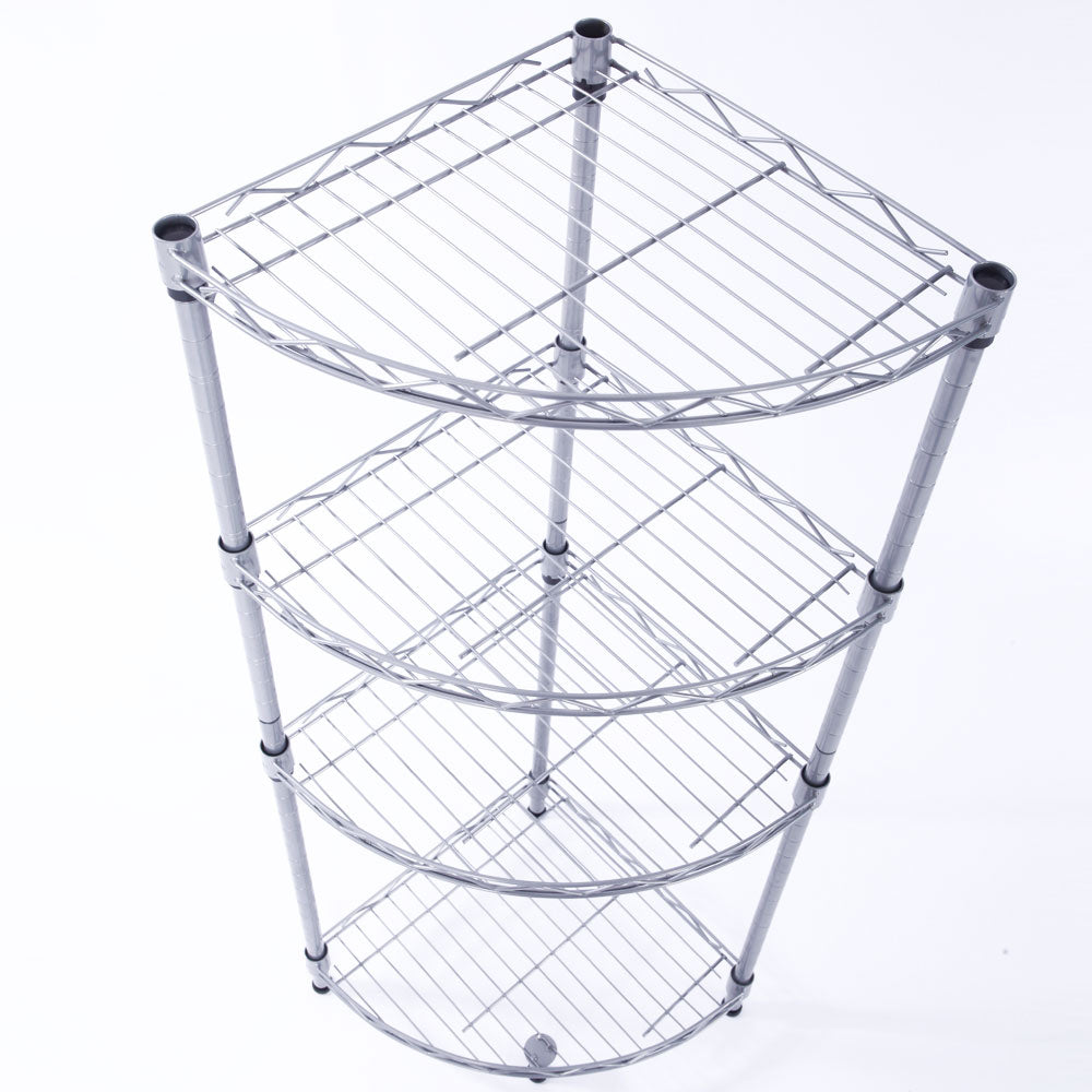 Top-down view of curved wire tiers