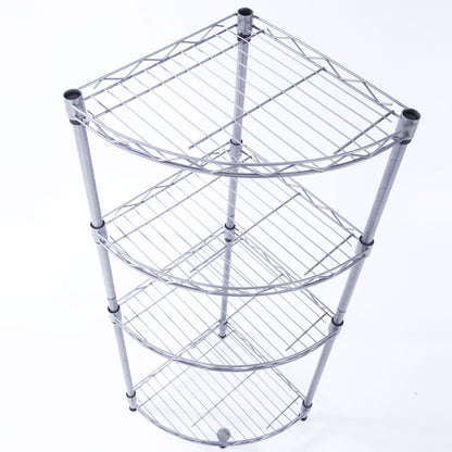 Top-down view of curved wire tiers