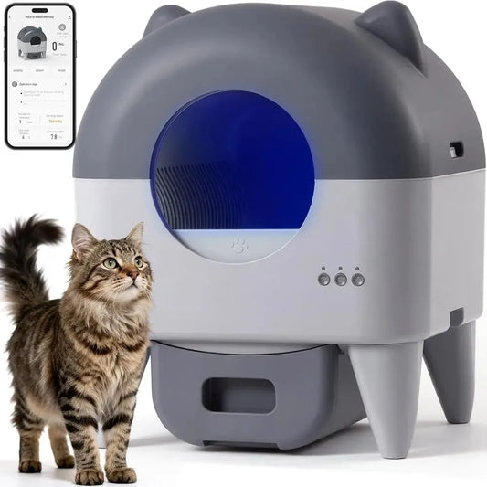 Extra Large Smart Self Cleaning Litter Box for Cats--SROYAS 