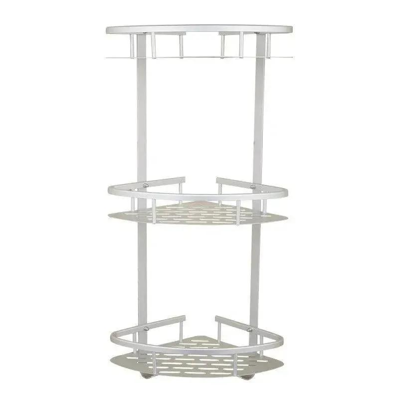 3-Layer Aluminum Corner Shelf - No-Drill Bathroom Rack for bathroom organization and vanity storage - SROYAS