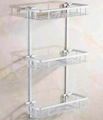 3-Layer Aluminum Shelf – Free Punching Corner Rack-Home Essentials & Decor-SROYAS 