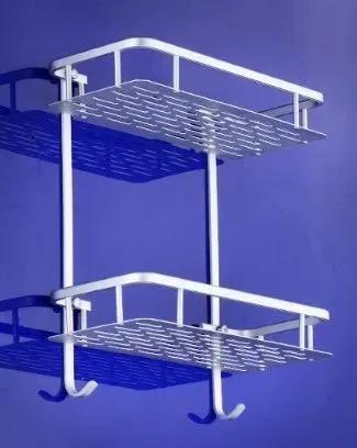 3-Layer Aluminum Corner Shelf - No-Drill Bathroom Rack - Color: Silver2 layer 4 square for bathroom organization and vanity storage - SROYAS