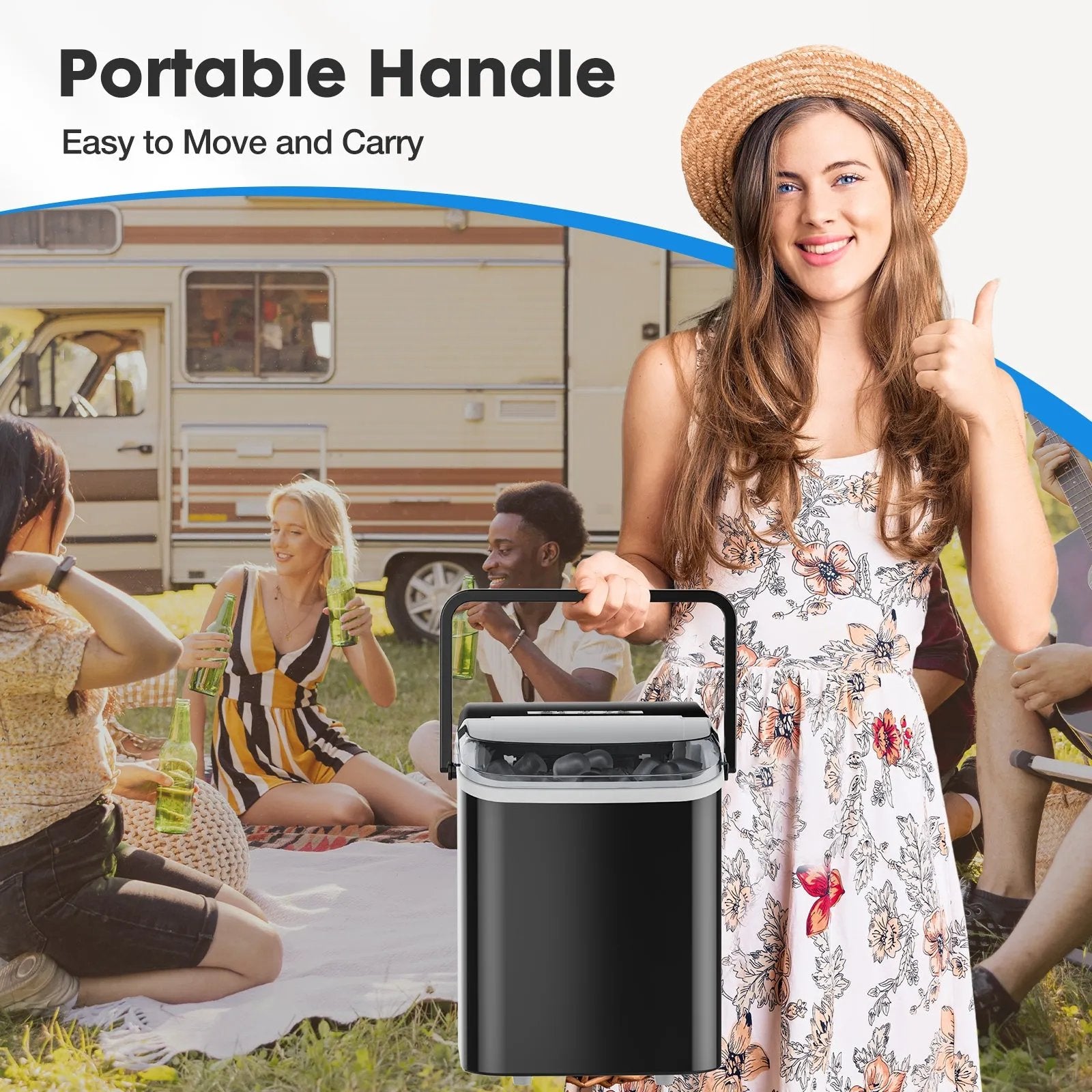 Portable Countertop Ice Maker - Fast & Convenient Ice-SROYAS 