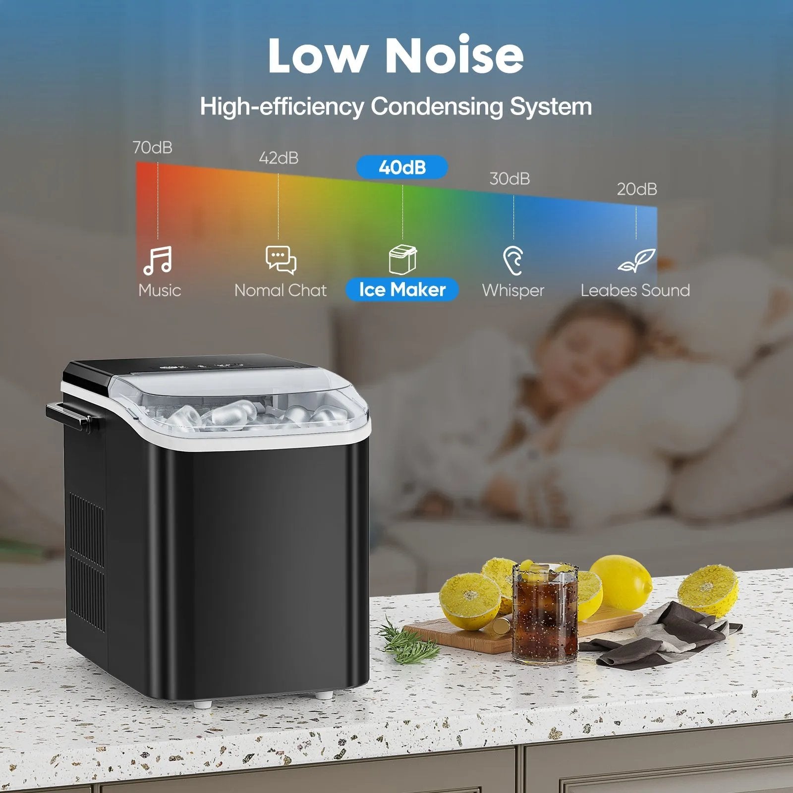 Portable Countertop Ice Maker - Fast & Convenient Ice-SROYAS 