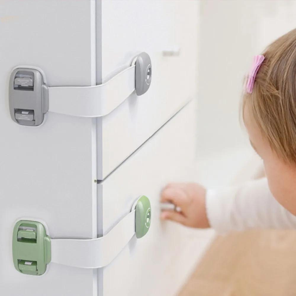 Adjustable Adhesive Cabinet, Drawer & Door Strap Locks for Kids-SROYAS 