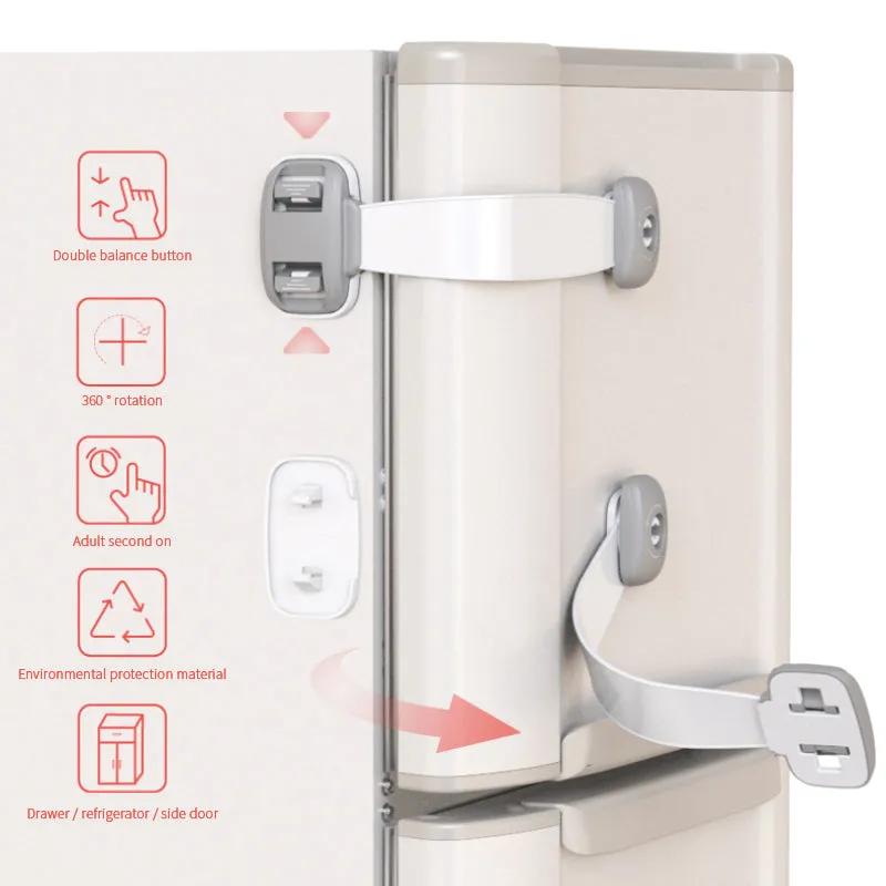 Adjustable Adhesive Cabinet, Drawer & Door Strap Locks for Kids-SROYAS 