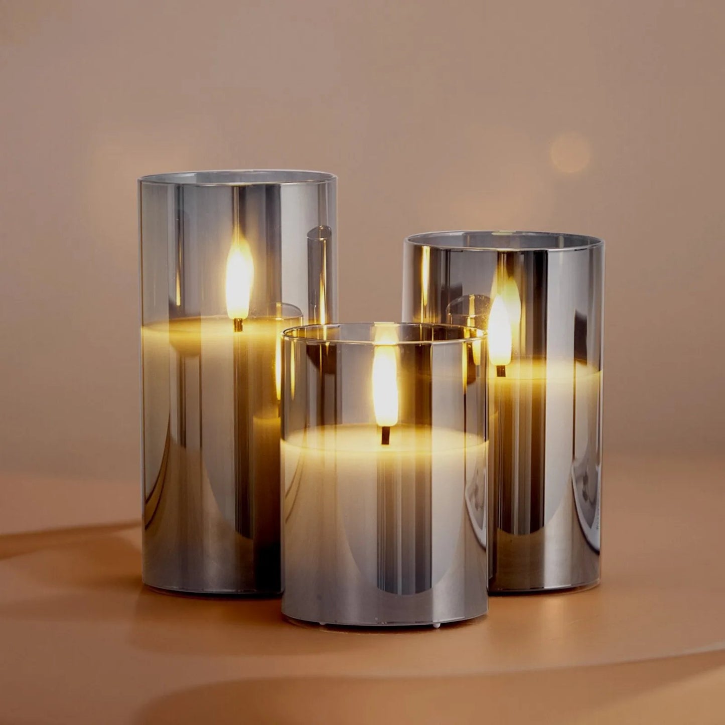 Flameless LED Candles with Remote - 3 Pack for Cozy Ambiance-SROYAS 