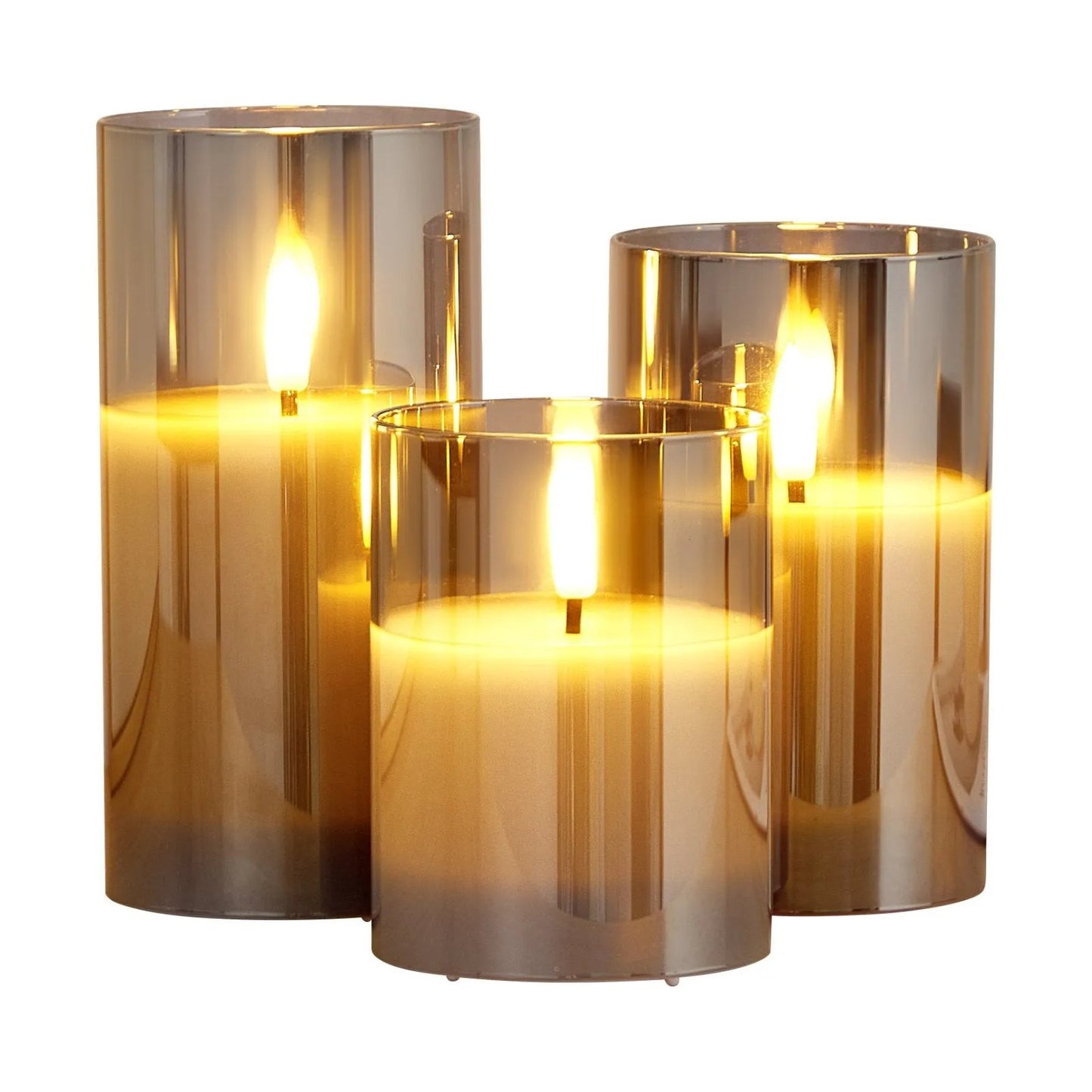 Flameless LED Candles with Remote - 3 Pack for Cozy Ambiance-SROYAS 