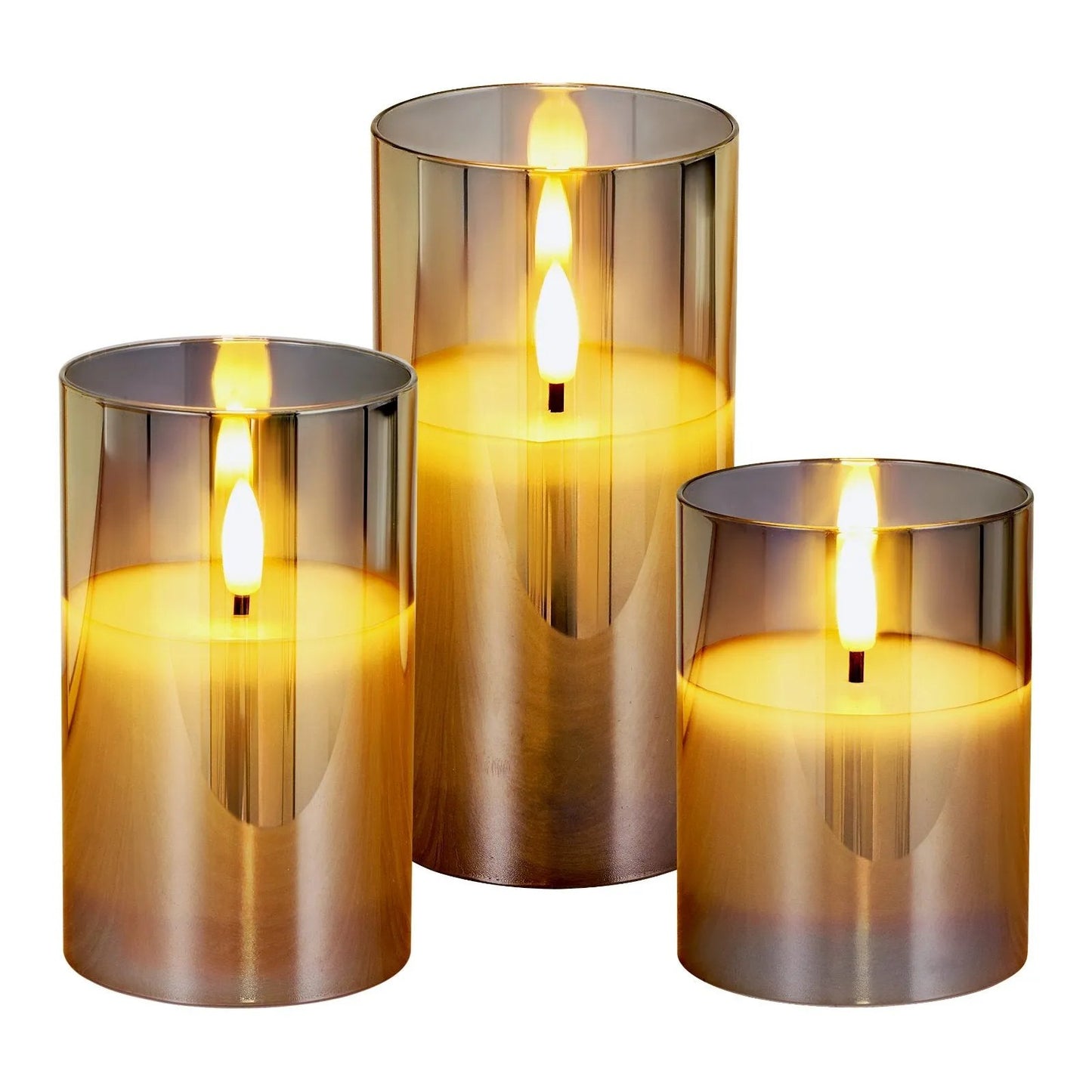 Flameless LED Candles with Remote - 3 Pack for Cozy Ambiance-SROYAS 