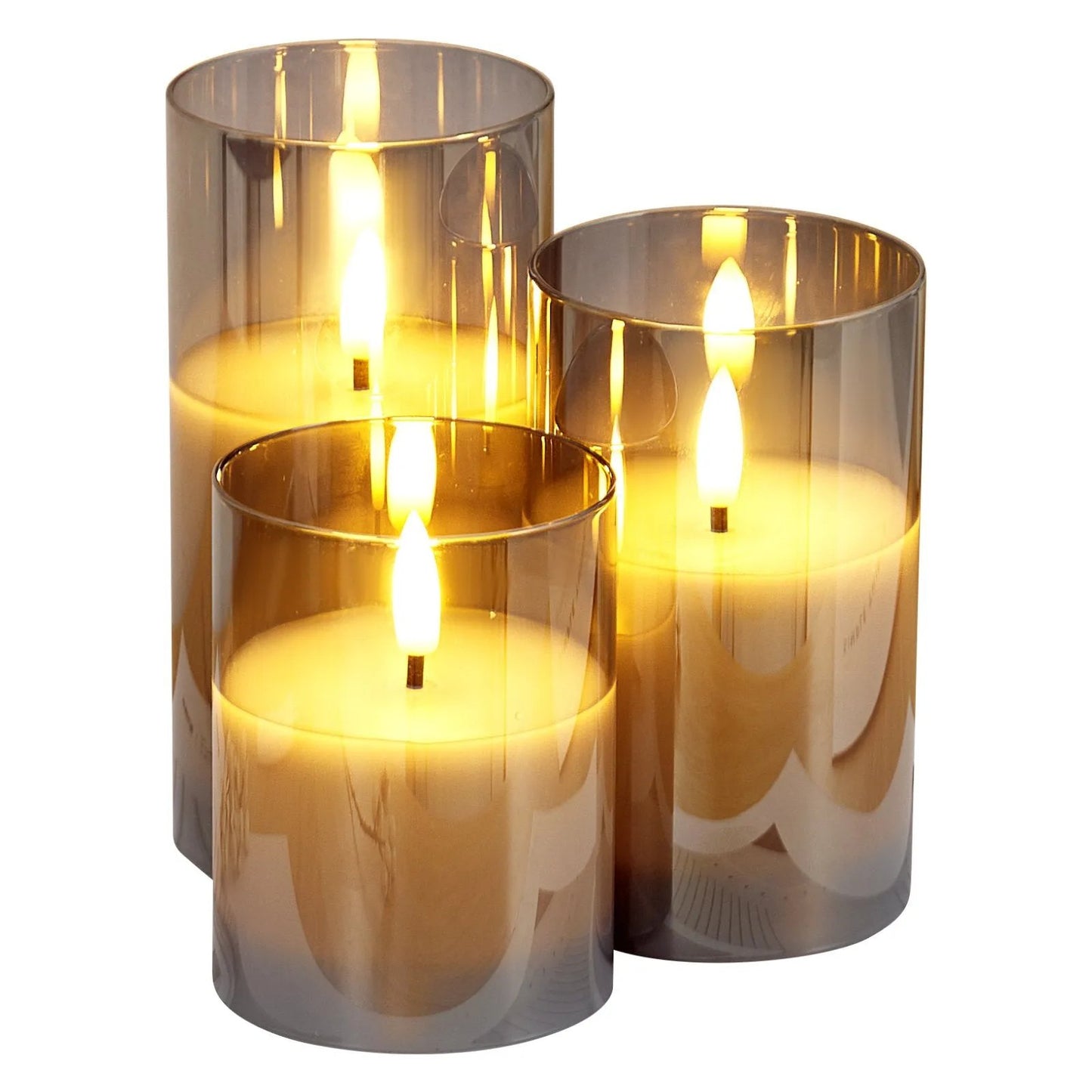 Flameless LED Candles with Remote - 3 Pack for Cozy Ambiance-SROYAS 