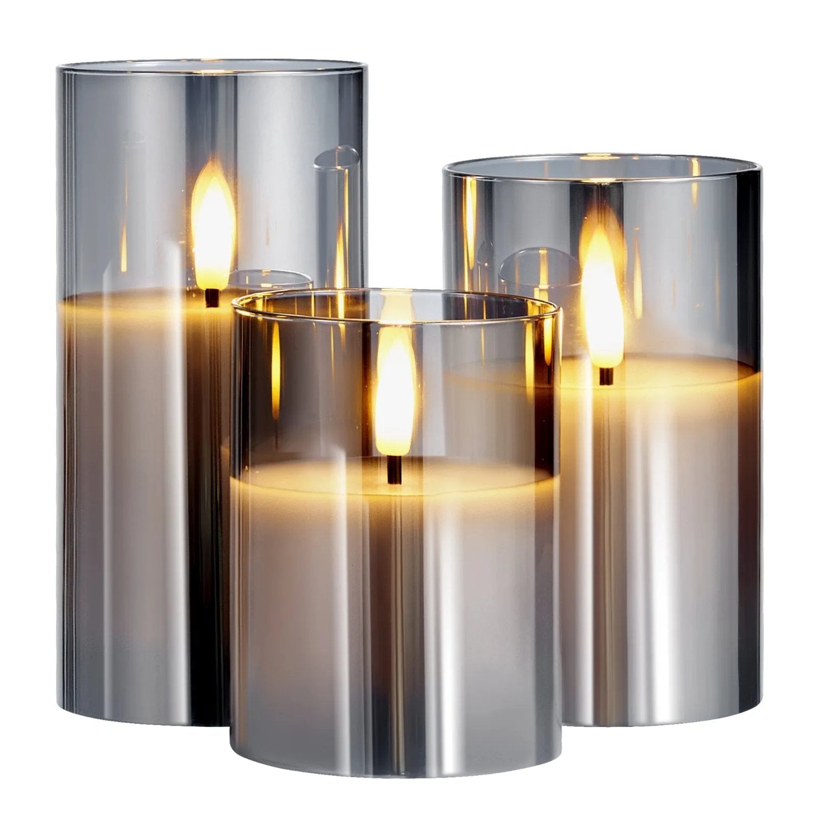 Flameless LED Candles with Remote - 3 Pack for Cozy Ambiance-Home Essentials & Decor-SROYAS 