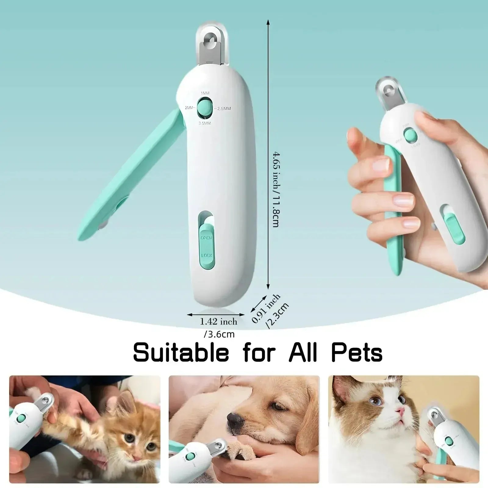 Adjustable Pet Nail Trimmer – Safe Clippers for Cats & Dogs-SROYAS 