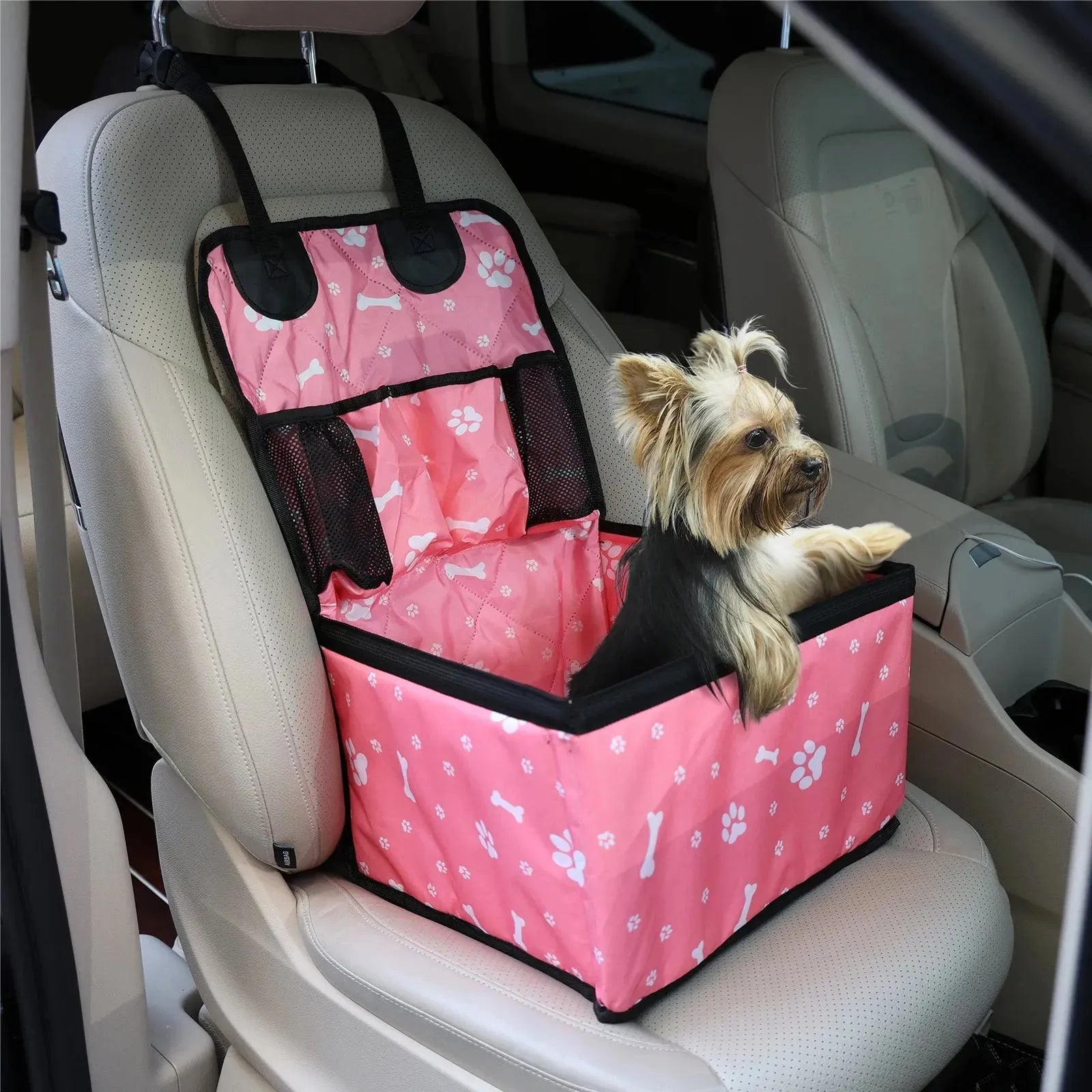 Dog Car Seat with Storage Pockets - Safe & Stylish Travel-SROYAS 