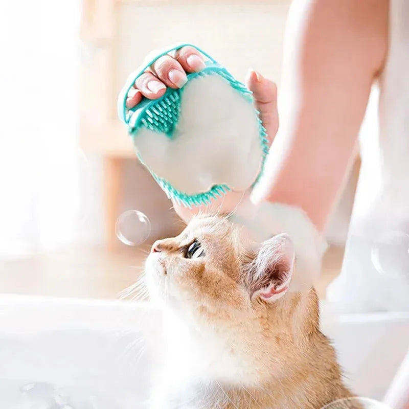 Pet Bathing Brush - Soft Silicone Grooming Tool for Pets-SROYAS 
