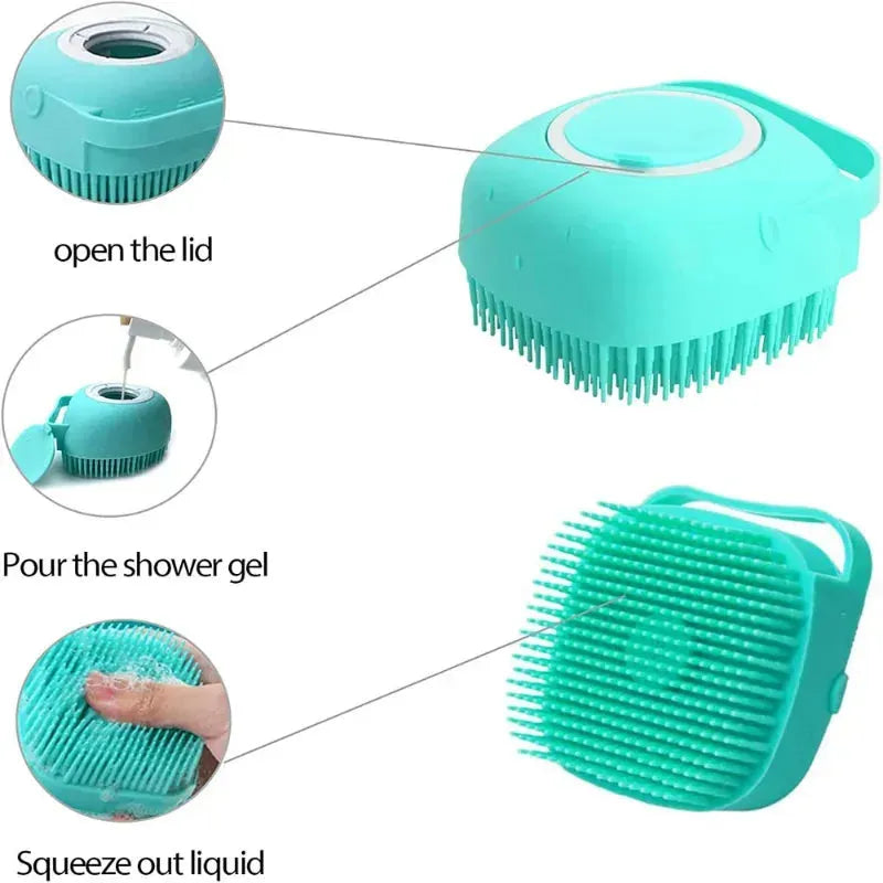 Pet Bathing Brush - Soft Silicone Grooming Tool for Pets-SROYAS 