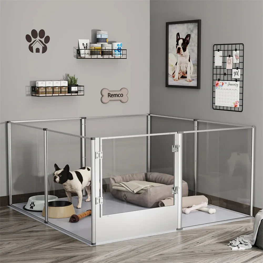 Extra Large Dog Playpen - Safe & Stylish Acrylic Enclosure-SROYAS 