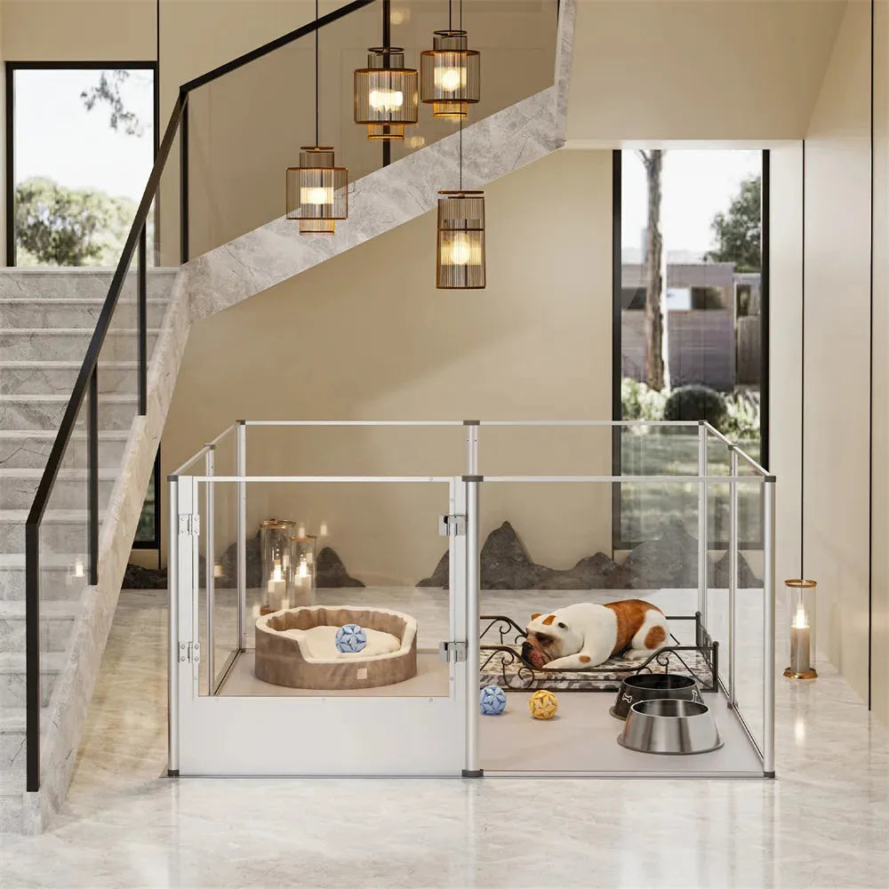 Extra Large Dog Playpen - Safe & Stylish Acrylic Enclosure-SROYAS 