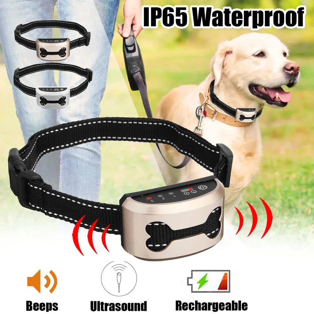 Rechargeable Anti Bark Collar - Safe & Waterproof Solution-SROYAS 