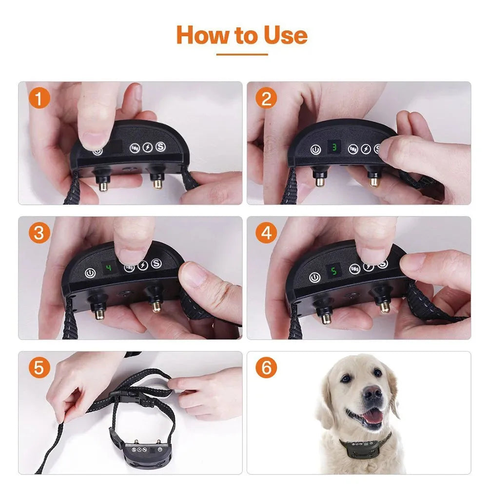 Rechargeable Anti Bark Collar - Safe & Waterproof Solution-SROYAS 