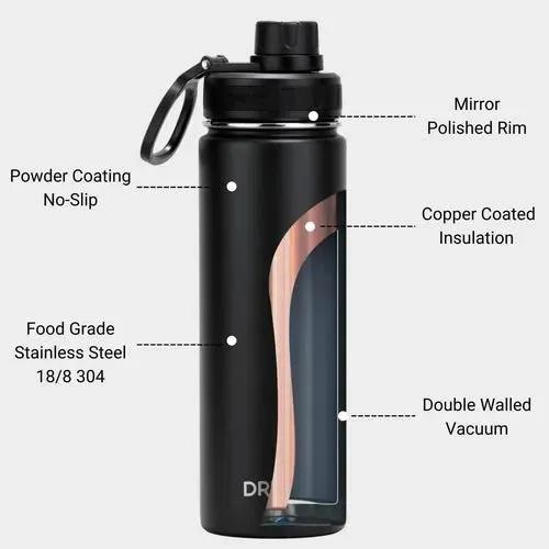 DRINCO Stainless Steel Bottle - 22oz Sport Water Bottle-SROYAS 