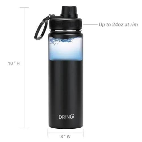 DRINCO Stainless Steel Bottle - 22oz Sport Water Bottle-SROYAS 