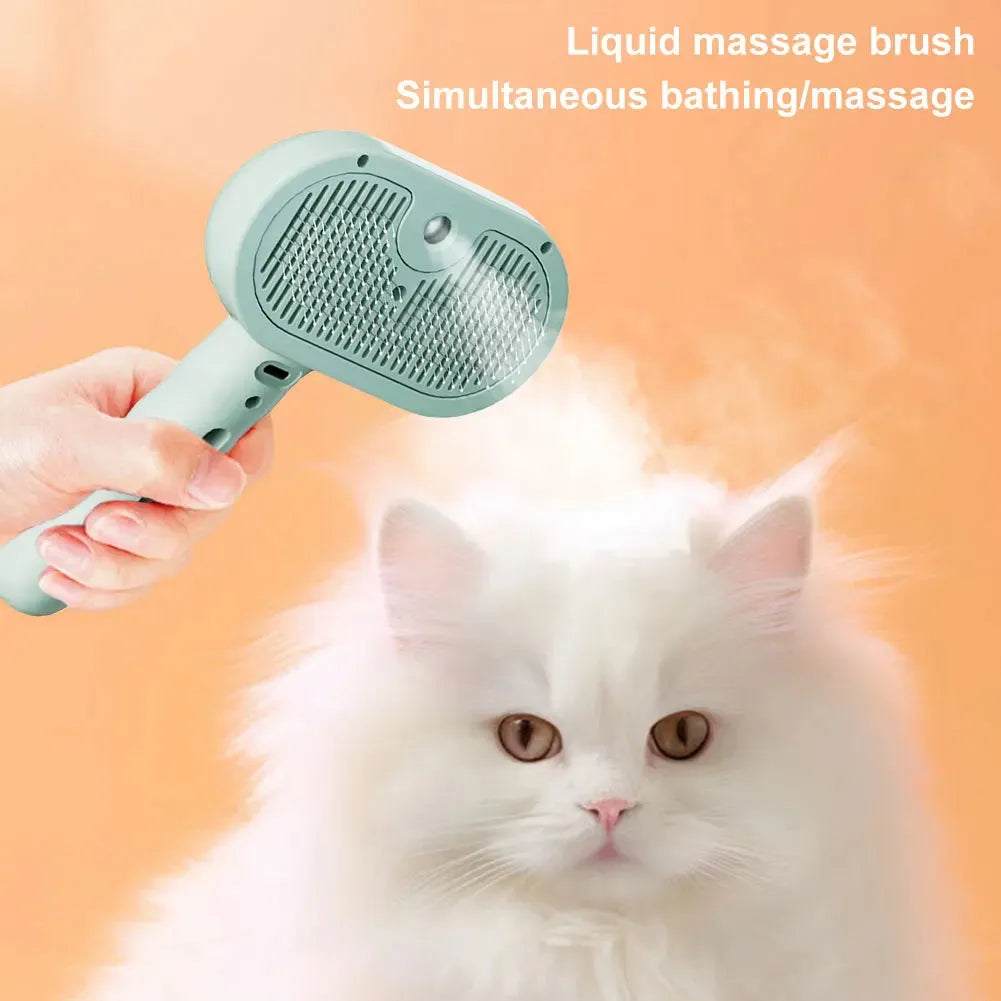 3 in 1 Cat Steam Brush for Grooming, Shedding & Cleaning-SROYAS 