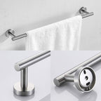Stainless Steel Bathroom Towel Rack Set view 3 for bathroom organization and vanity storage
