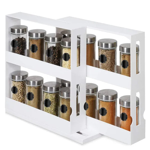 Swivel Cabinet Organizer Spice Rack for kitchen organization and cabinet storage