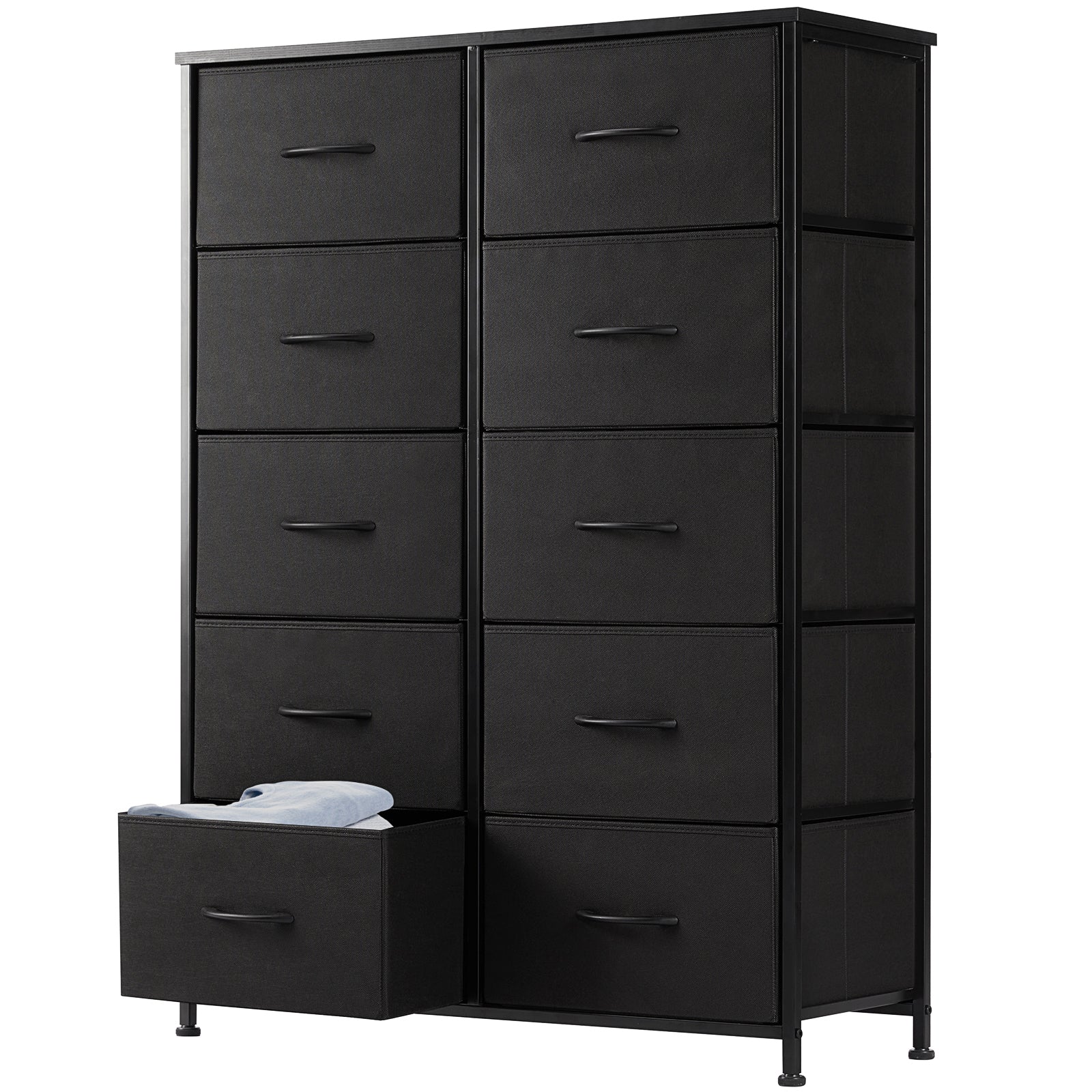 Tall Fabric Dresser Drawer Storage Tower for laundry room organization and clothes storage