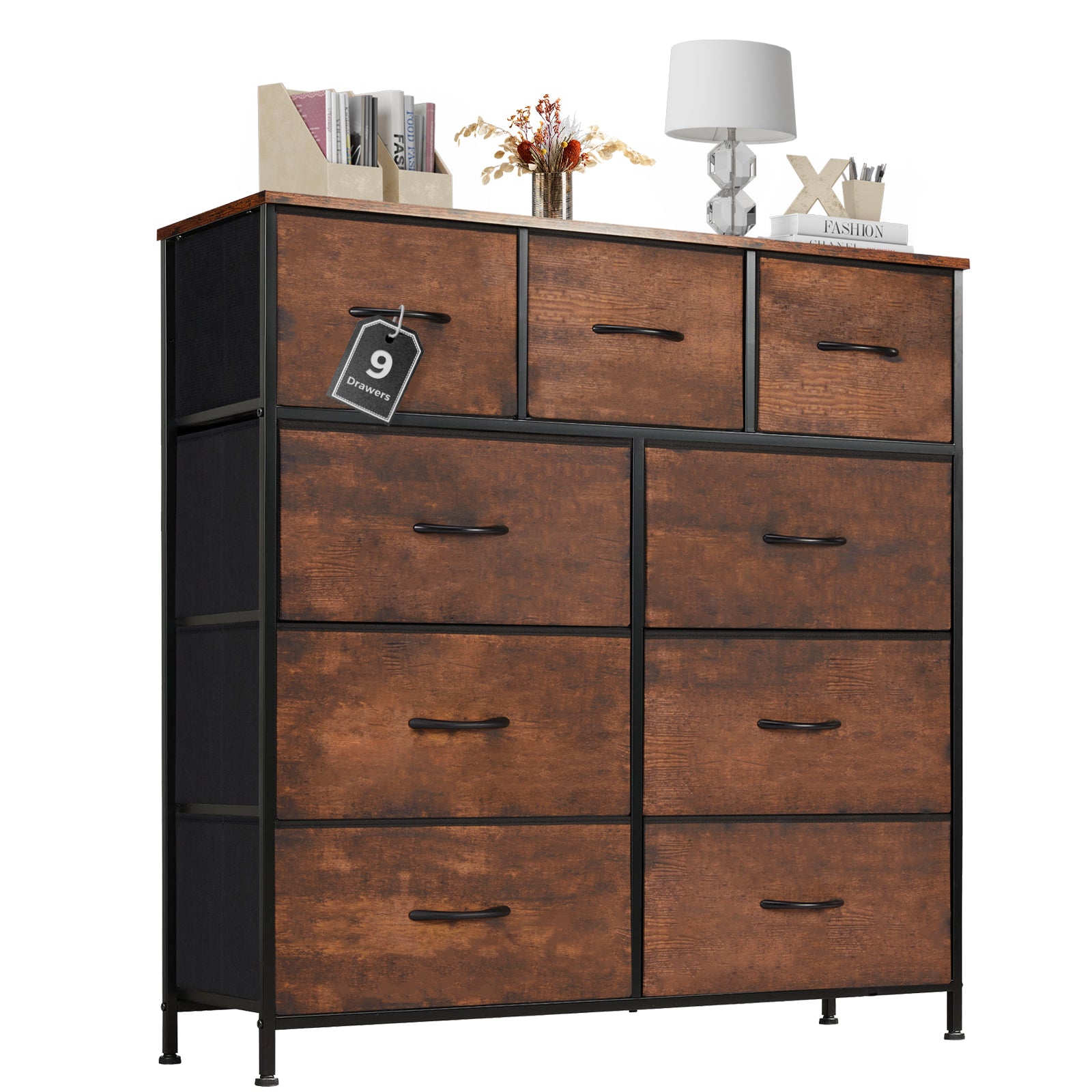 Tall Fabric Dresser Drawer Storage Tower view 5 for laundry room organization and clothes storage