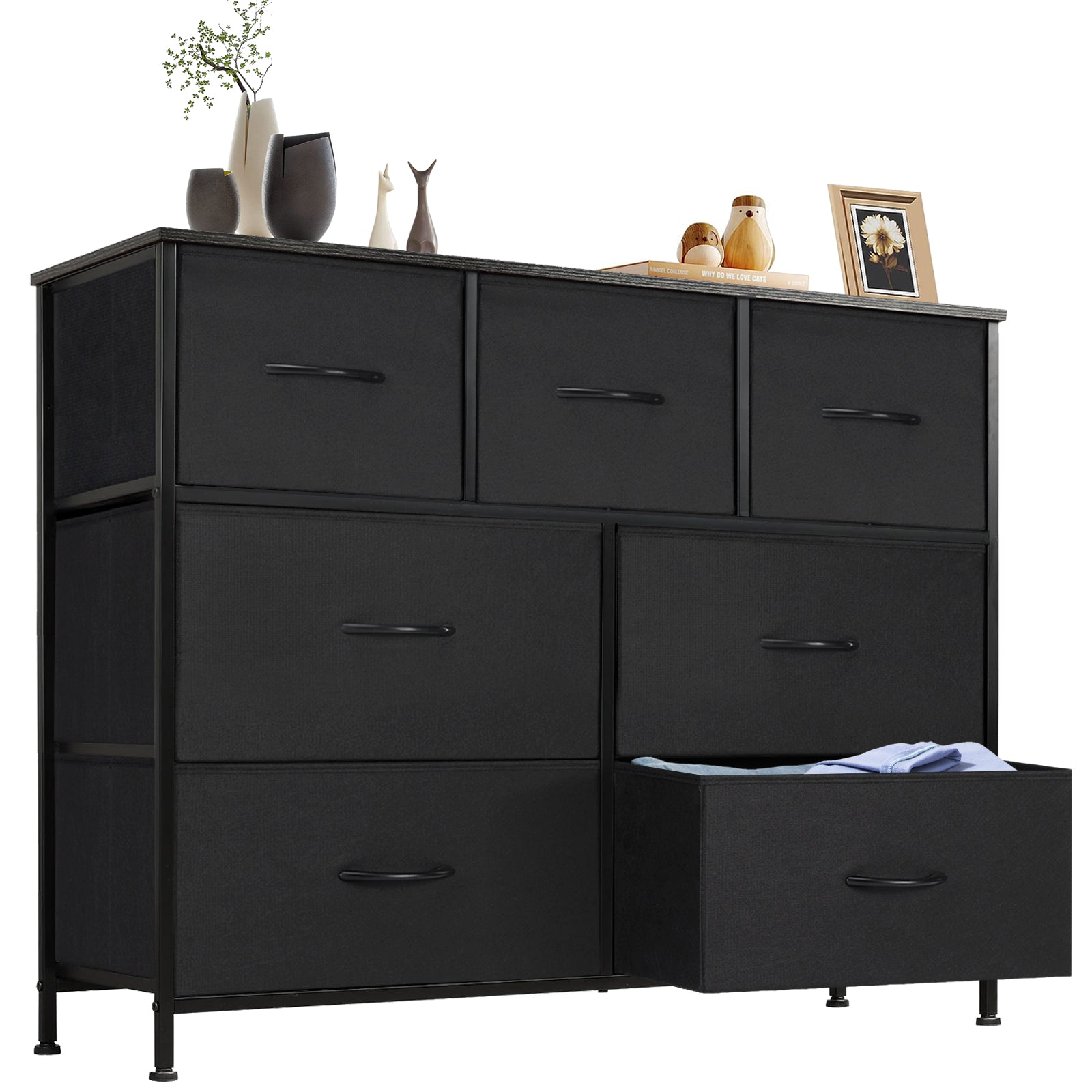 Tall Fabric Dresser Drawer Storage Tower view 13 for laundry room organization and clothes storage